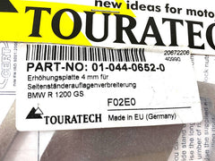 TOURATECH / ツアラテック 4 mm plate for  kick stand support extension  BMW R 1200 GS Accessory for 044-0650 | 01-044-0652-0
