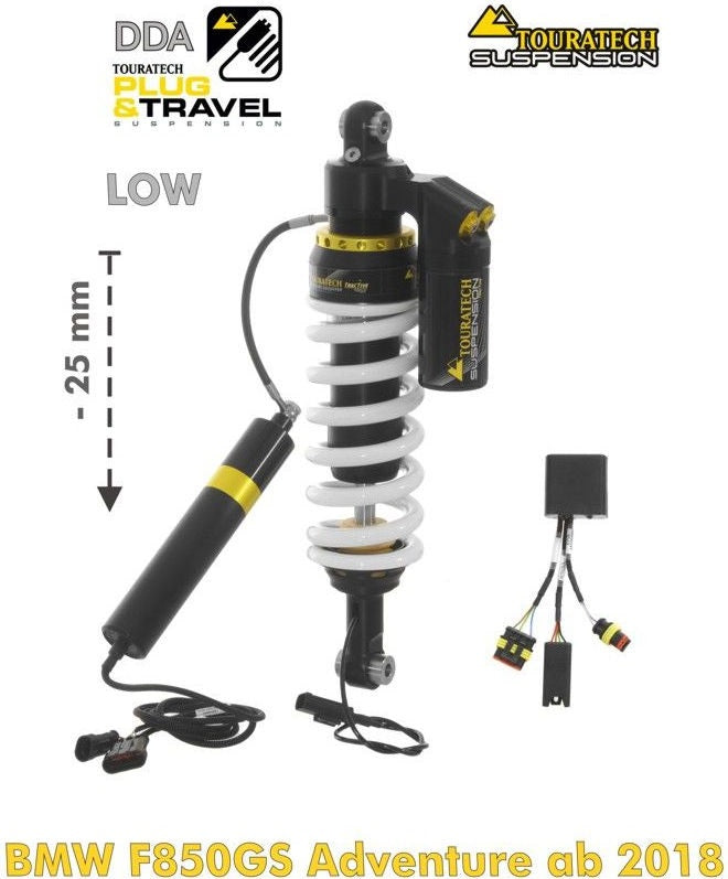 TOURATECH Touratech Suspension lowering -25mm shockabsorber for BMW F850GS Adventure from 2018 DDA / Plug & Travel | 01-082-5876-0