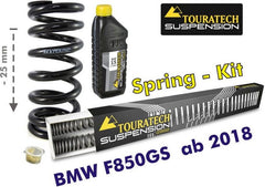 TOURATECH Height lowering kit -25mm for BMW F850GS / BMW F850GS Adventure from 2018 replacement springs | 01-082-5892-0