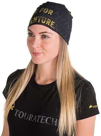 TOURATECH Multi functional head cloth "Essential", black/yellow | 01-200-0216-0