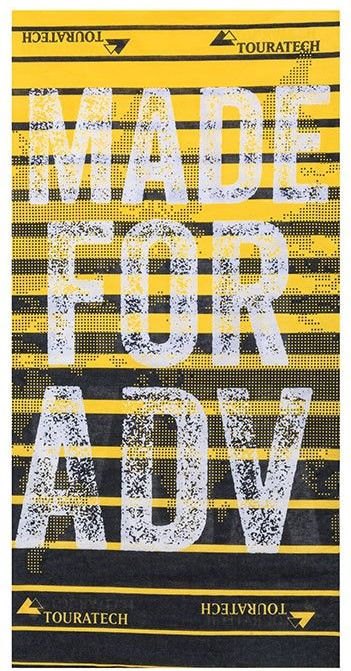 TOURATECH Multi functional head cloth "Stripes", black/yellow | 01-200-0217-0