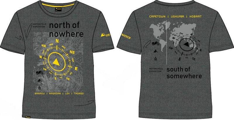 TOURATECH T-Shirt "North-South" men, grey, Size: M | 01-200-2036-0