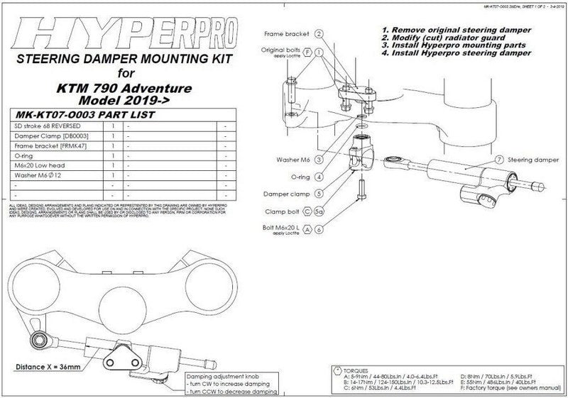TOURATECH Touratech Suspension steering damper *CSC* for KTM 790 Adventure from 2019 *including mounting kit* | 01-372-5888-0