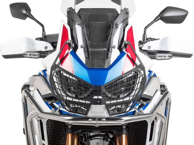 TOURATECH Headlight protector black with quick release fastener for Honda CRF1100L Adventure Sports "OFFROAD USE ONLY" | 01-403-5095-0