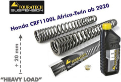 TOURATECH Progressive fork springs for Honda CRF1100L Africa Twin from 2020 +20mm / HEAVY LOAD | 01-403-5837-0