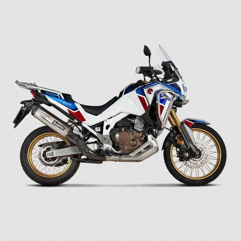TOURATECH Exhaust Akrapovic slip-on, Titan, black for Honda CRF1100L Africa Twin/ CRF1100L ADV Sports (2020-) | 01-403-5850-0
