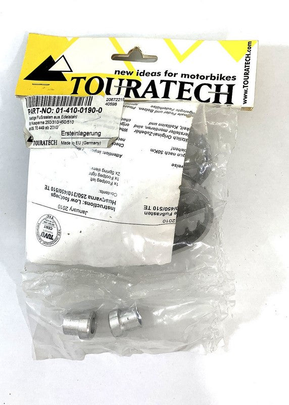 TOURATECH / ツアラテック Low footpegs made of stainless steel  for Husqvarna TE 250/310/450/510  from 09 | 01-410-0190-0