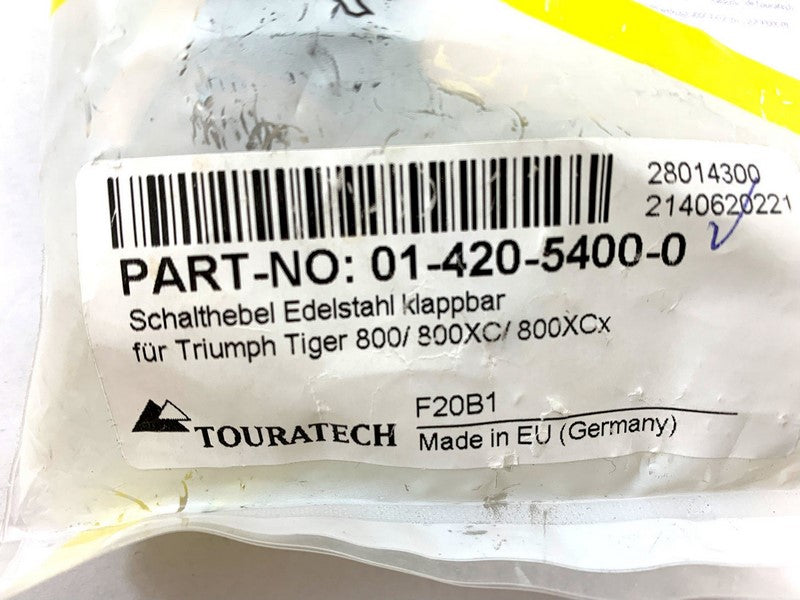 TOURATECH Folding Gear lever *Stainless Steeel* for Triumph Tiger 800/ 800XC/ 800XCx | 01-420-5400-0