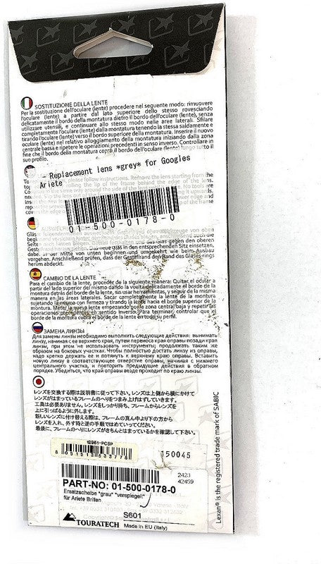 TOURATECH Replacement lens "grey" for Googles Ariete | 01-500-0178-0