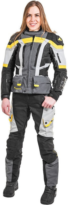 TOURATECH Compañero Summer Traveller, jacket women, Color: Yellow-Gray, Size: 38 | 01-510-1238-0