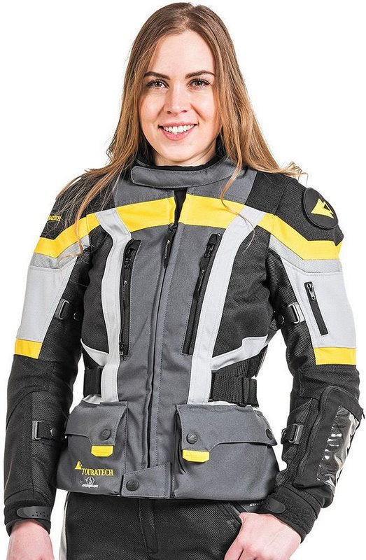 TOURATECH Compañero Summer Traveller, jacket women, Color: Yellow-Gray, Size: 38 | 01-510-1238-0