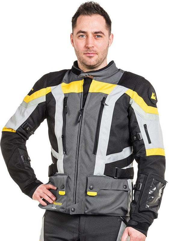 TOURATECH Compañero Summer Traveller, jacket men, Color: Yellow-Gray, Size: 50 | 01-510-1250-0