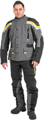 TOURATECH Compañero Weather Traveller, trousers men, Color: Yellow-Gray, Size: 118 | 01-510-2118-0