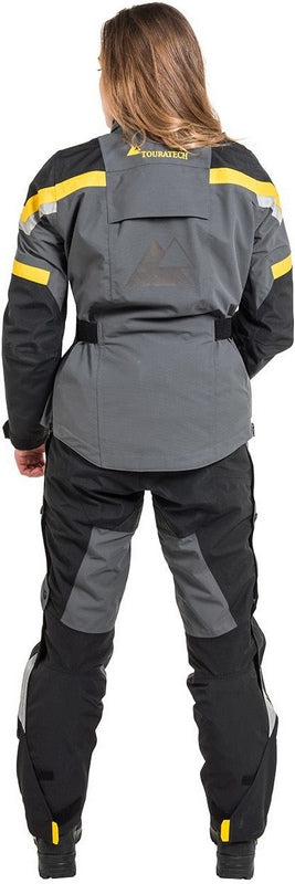 TOURATECH Compañero Weather Traveller, jacket women, Color: Yellow-Gray, Size: 44 | 01-510-2244-0