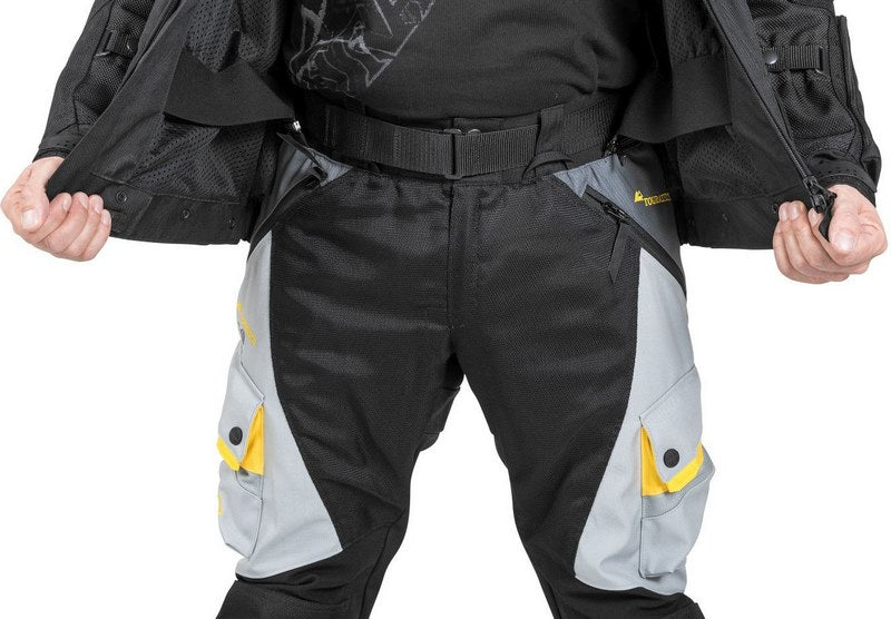 TOURATECH Compañero World Traveller, trousers men, Color: Yellow-Gray, Size: 30 | 01-510-3130-0