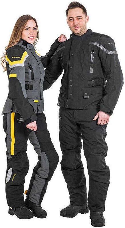 TOURATECH Compañero World Traveller, trousers women, Color: Yellow-Gray, Size: 36 | 01-510-3136-0