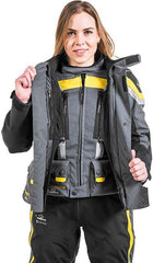 TOURATECH Compañero World Traveller, jacket women, Color: Yellow-Gray, Size: 42 | 01-510-3242-0