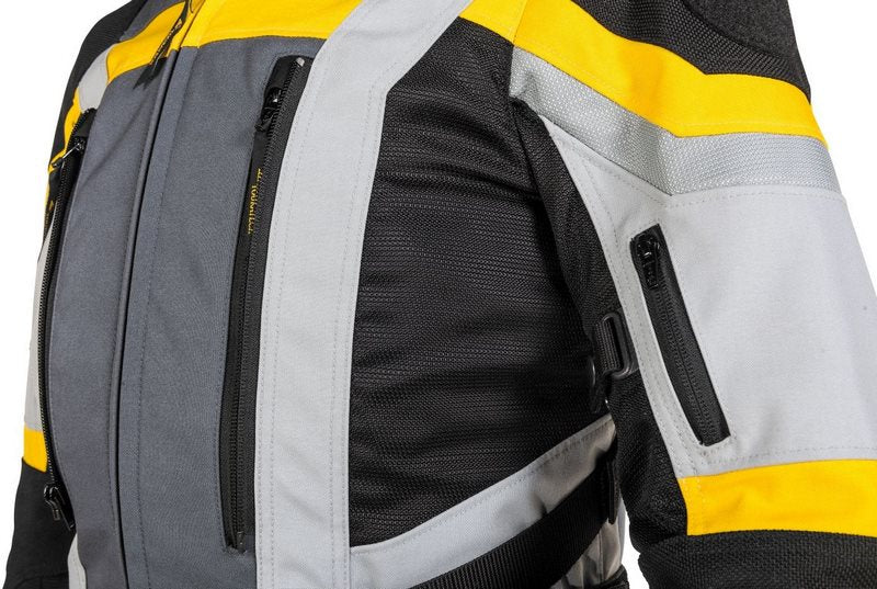 TOURATECH Compañero World Traveller, jacket women, Color: Yellow-Gray, Size: 44 | 01-510-3244-0
