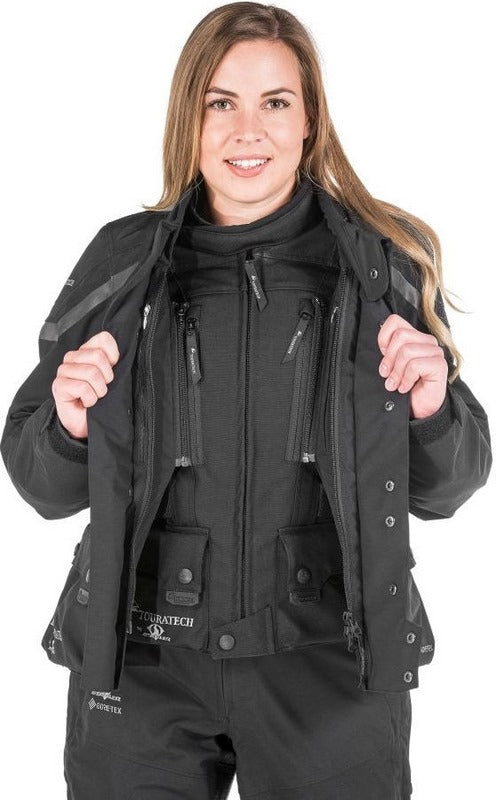 TOURATECH Compañero World Traveller, jacket women, Color: Black, Size: 40 | 01-511-3240-0