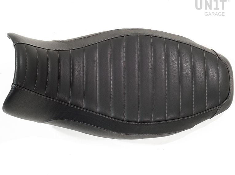 Unit Garage long seat black leather | COD. 1521BlackLthr+1556T