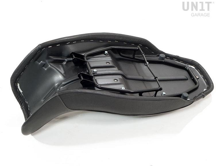 Unit Garage long seat black leather | COD. 1521BlackLthr+1556T