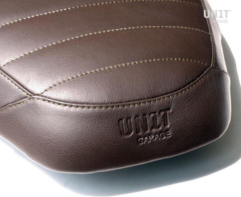 Unit Garage Long seat brown leather | COD. 1521BrownLthr+1521T