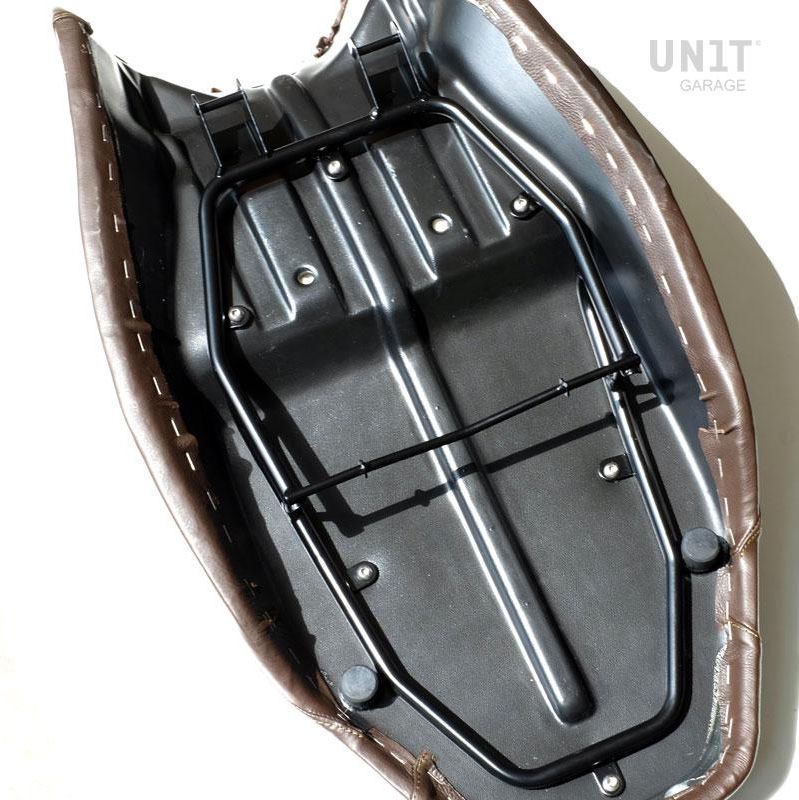 Unit Garage Long seat brown leather | COD. 1521BrownLthr+1521T