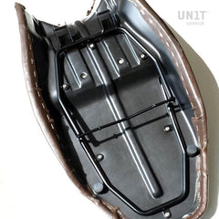 Unit Garage Long seat brown leather | COD. 1521BrownLthr+1521T