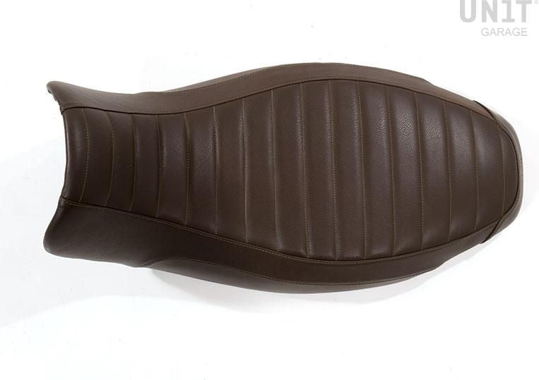 Unit Garage Long seat brown leather | COD. 1521BrownLthr+1556T