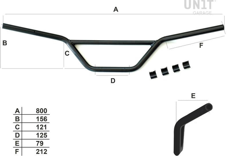 Unit Garage Handlebar nineT Comfort | COD. 1613Comfort+ADP