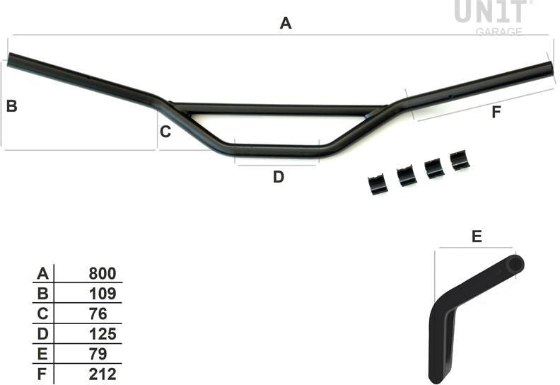 Unit Garage Handlebar nineT Low | COD. 1613Low+ADP