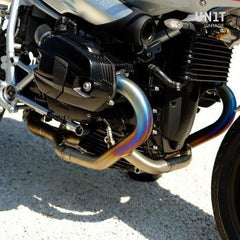 Unit Garage Headpipe without Catalytic Converter Titanium with visible welding (EURO 5) | 1617TitS-21-1618-21