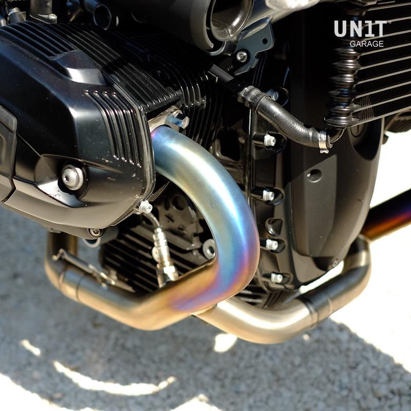 Unit Garage Headpipe without Catalytic Converter Titanium with visible welding | COD. 1617TitS