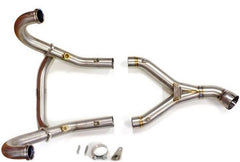 Unit Garage Headpipe without Catalytic Converter Titanium with visible welding | COD. 1617TitS