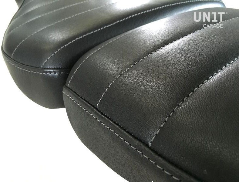 Unit Garage Seat cover in Black Leather (double seat) | COD. 1628Black