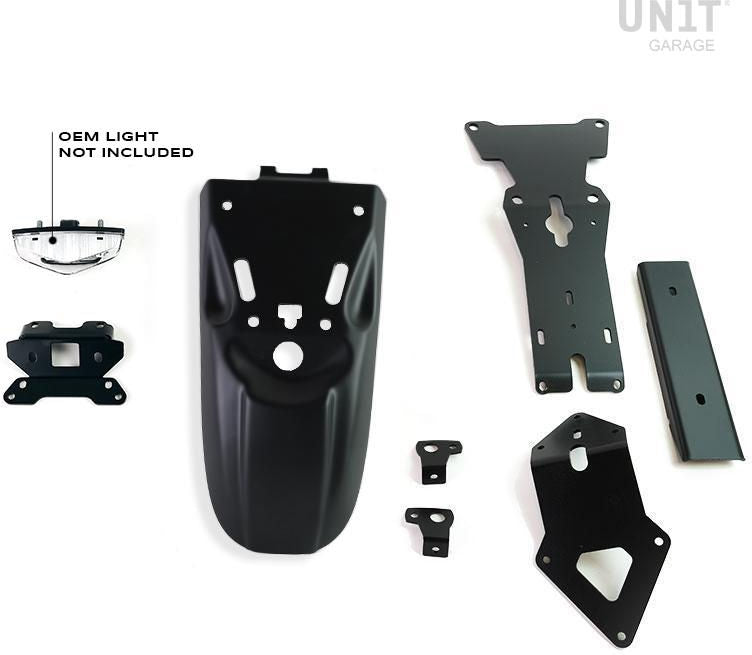Unit Garage Rear fender with license plate kit for the original headlight | 1651-1694