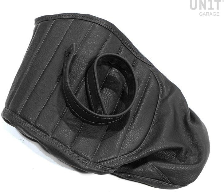 Unit Garage Seat cover in black leather (long seat) | COD. 2012Black