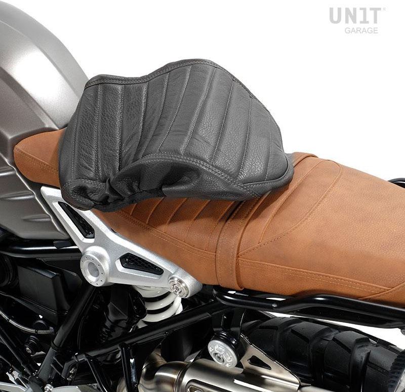 Unit Garage Seat cover in black leather (long seat) | COD. 2012Black