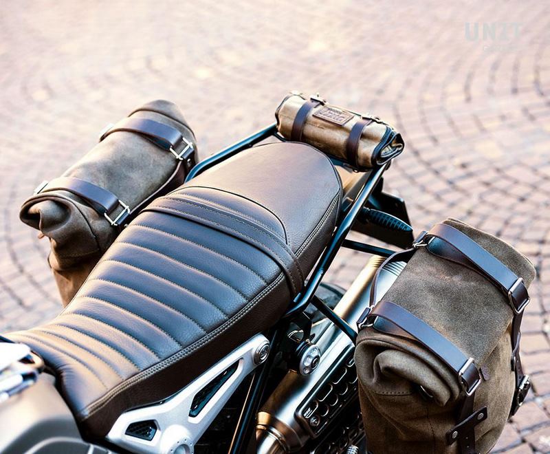 Unit Garage Seat cover in brown leather (long seat) | COD. 2012Brown