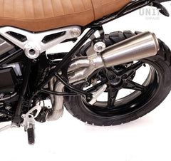 Unit Garage High pipe 1:2:1 nine T Scrambler in Titanium with visible welds | COD. 2016Tit