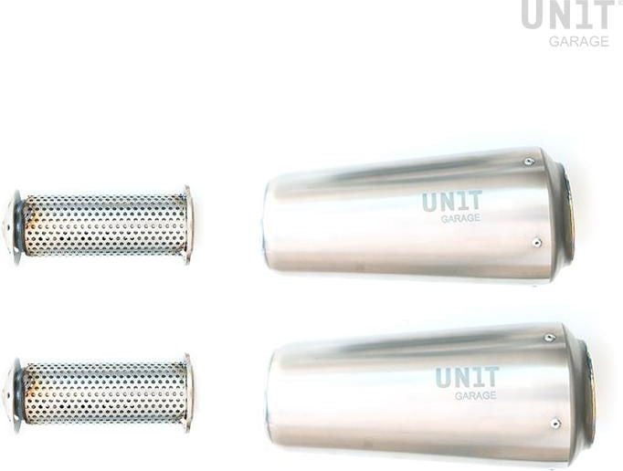Unit Garage Double High Pipe nine T Scrambler with visible welding | COD. 2019S
