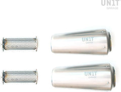 Unit Garage Double High Pipe nine T Scrambler with visible welding | COD. 2019S