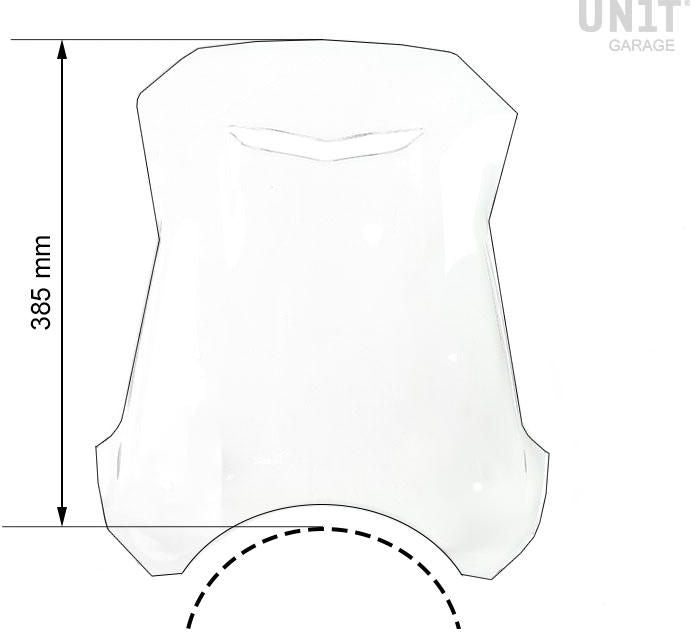Unit Garage Windshield with GPS support for nineT Scrambler-Pure | 2035