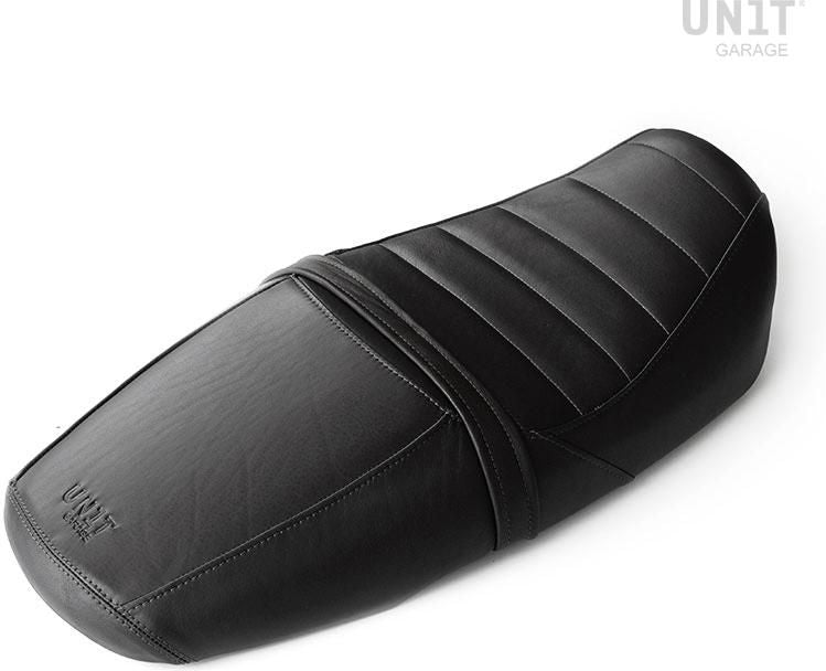 Unit Garage Seat cover in Black Leather (long seat) | COD. 2502Black