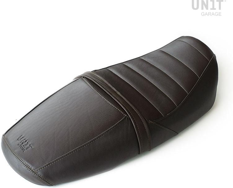 Unit Garage Seat cover in Brown Leather (long seat) | COD. 2502Brown