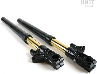 Unit Garage Ohlins USD fork kit LOW + Unit Garage triple clamp | 2904black-Low