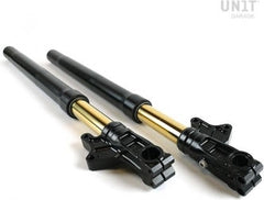Unit Garage Ohlins USD fork kit LOW + Unit Garage triple clamp | 2904black-Low