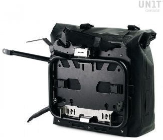 Unit Garage Two Khali side panniers in TPU 35L - 45L + Pair of aluminium plates with Inox Subframe Yamaha | 2xUG002-AL0C-3206-BL