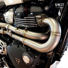 Unit Garage Headpipe Triumph without catalitic converter in inox | 3134
