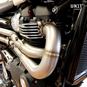 Unit Garage Headpipe Triumph without catalitic converter in inox | 3134